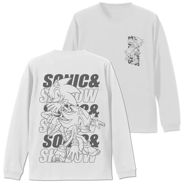 SONIC＆SHADOW 袖ロングスリーブTシャツ／WHITE